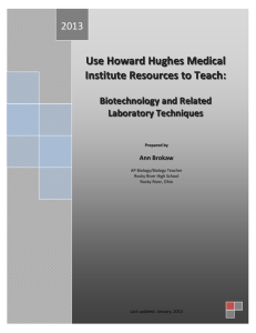 HHMI Biotechnology Guide - Howard Hughes Medical Institute