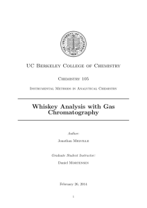 Whiskey Analysis with Gas Chromatography