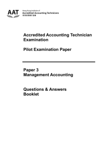 Paper 3 - Hong Kong Institute of Accredited Accounting Technicians