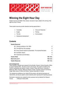 Winning the Eight Hour Day - Student Resources