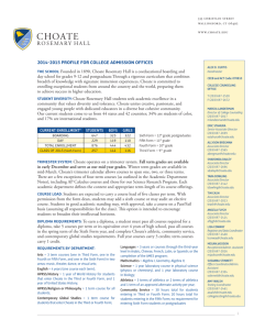 2014-2015 profile for college admission offices