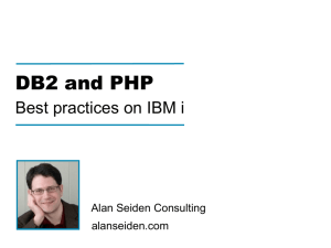 Db2 and PHP best practices on IBM i