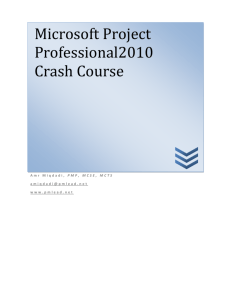 Microsoft Project Professional2010 Crush Course