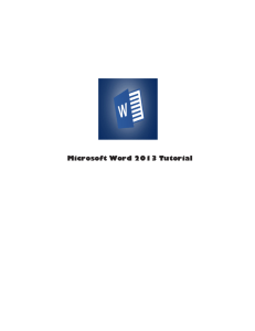 Microsoft Word 2013 Tutorial