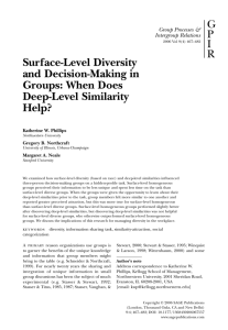 G P I R Surface-Level Diversity and Decision