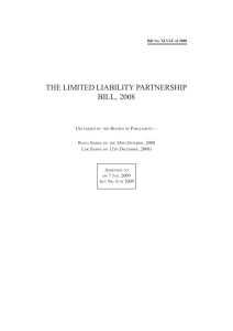 THE LIMITED LIABILITY PARTNERSHIP BILL, 2008