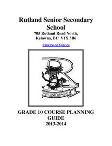 Rutland Rutland Senior Secondary School Secondary