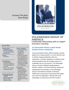volkswagen group of america - Connect the Dots Consulting