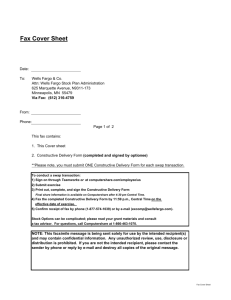 Constructive Delivery Form & Fax Cover Sheet
