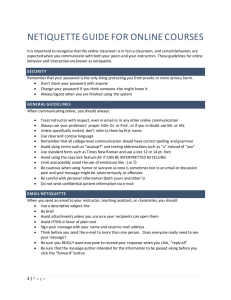 UFL Netiquette Guide for Online Courses