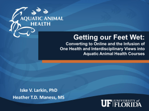 Distance Education Courses on Aquatic Animal Health: