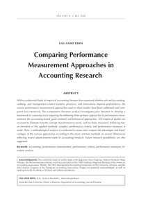 Comparing Performance Measurement Approaches in