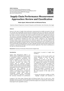Supply Chain Performance Measurement Approaches: Review and