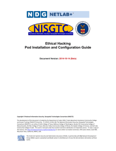 Ethical Hacking Pod Installation and Configuration Guide