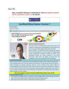 Certified Ethical Hacker Version 7
