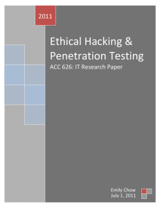 Ethical Hacking & Penetration Testing