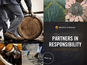 2016 Corporate Responsibility Report: Partners in - Brown