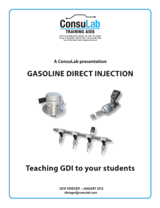 GASOLINE DIRECT INJECTION Teaching GDI to your students