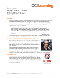 CompTIA A+ 220-801 Official Study Guide
