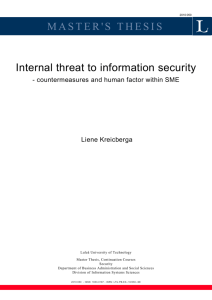 Internal threat to information security