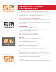 THE HOME DEPOT FOUNDATION LOGO USAGE GUIDELINES