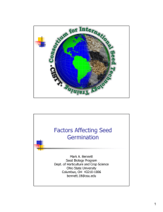 Factors Affecting Seed Germination