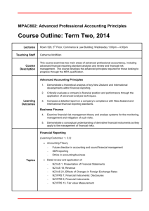 Course Outline - University of Canterbury MBA