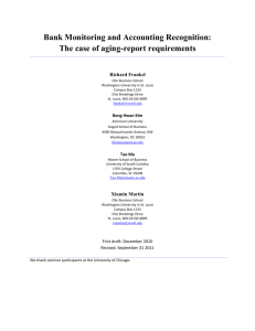 Bank Monitoring and Accounting Recognition: The case of aging