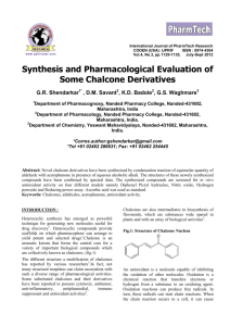 Synthesis and Pharmacological Evaluation of Some Chalcone