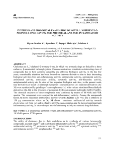 synthesis and biological evaluation of novel 1, 3-diphenyl-2