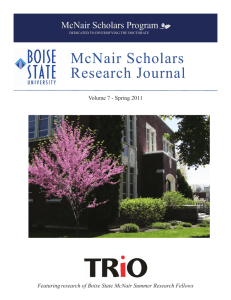 Research Journal McNair Scholars - College of Education
