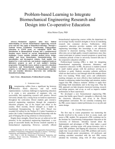 Problem-based Learning to Integrate Biomechanical Engineering