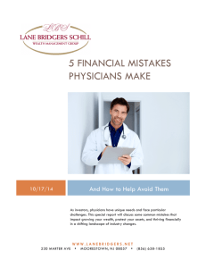 5 financial mistakes physicians make