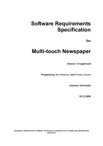 Software Requirements Specification Multi-touch