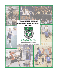2013-14 Provincial Indoor Competitions Manual