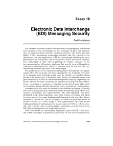 Electronic Data Interchange (EDI) Messaging Security