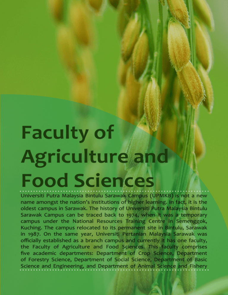 Faculty Of Agriculture And Food Sciences