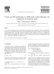 A note on JIT purchasing vs. EOQ with a price discount: An