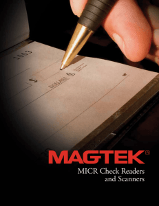 MICR Check Readers and Scanners