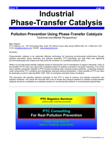 Issue 19 - Phase Transfer Catalysis Home Page