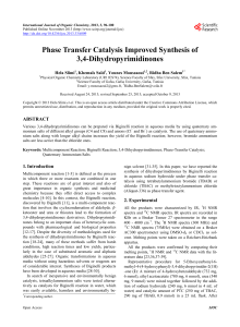 Phase Transfer Catalysis Improved Synthesis of 3,4