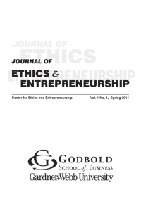 ethics & entrepreneurship - Gardner