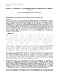 Optimization of Drilling Parameters in Drilling of Geothermal Wells