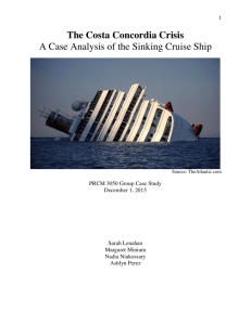 The Costa Concordia Crisis A Case Analysis of the Sinking Cruise