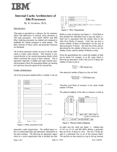 Internal Cache Architecture of X86 Processors