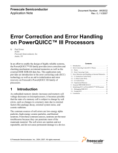 Error Correction and Error Handling on PowerQUICC