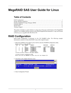 MegaRAID SAS User Guide for Linux