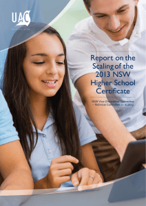 Report on the Scaling of the 2013 NSW Higher School Certificate