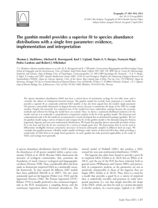 The gambin model provides a superior fit to species - CITA-A