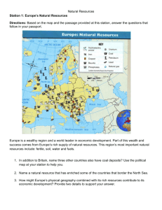 Natural Resources Station 1: Europe's Natural Resources Directions